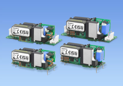 Based on the latest power electronics technologies e.g., GaN, planar-magnetics the COSEL TECS/TEPS 45W and 65W saves up to 58% board space for industrial applications.